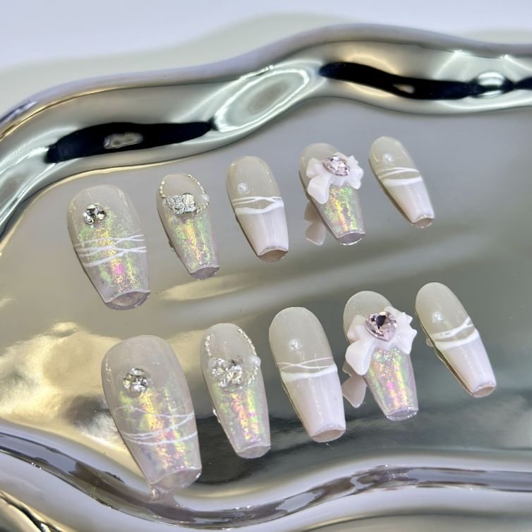 Presschic nails  The Butterfly fairy-Medium Length Press On Nails