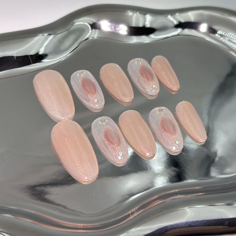 Presschic nails  The oil Panting-Medium Length Press On Nails