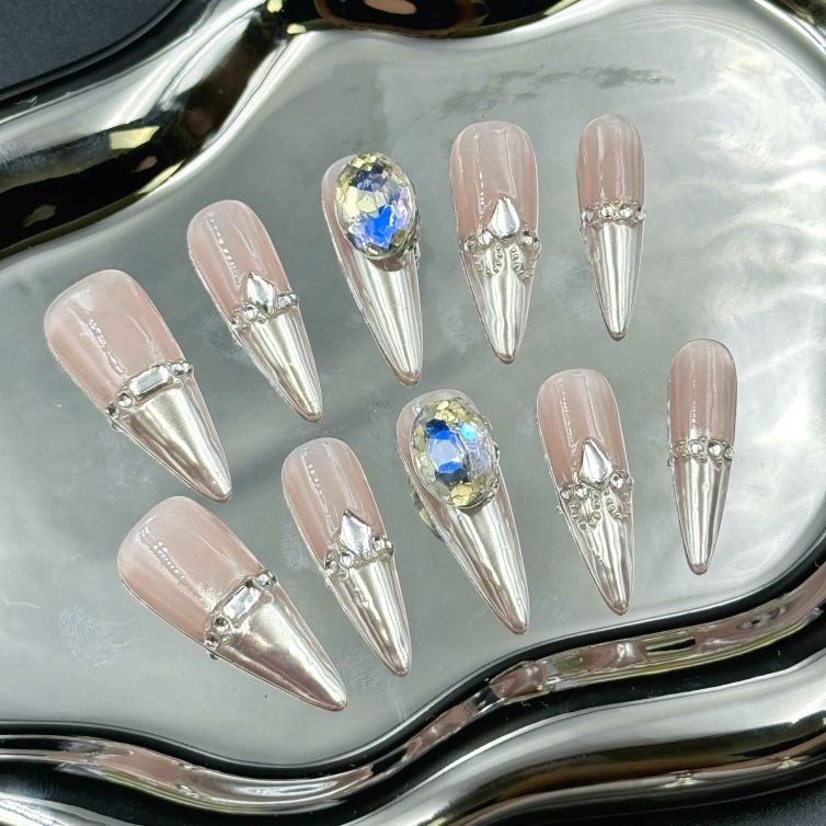 Presschic nails  The Ballet on the mirror-Long Length Press On Nails