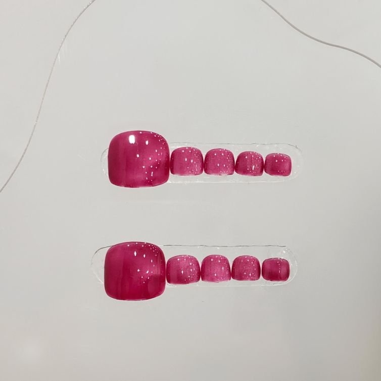 Presschic nails  Elevate Your Summer Style with Red Sequin Toenail Art