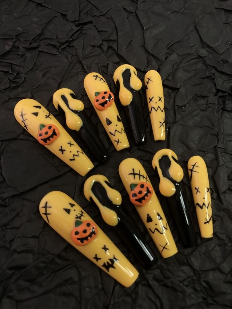Presschic nails  Halloween Pumpkin Party