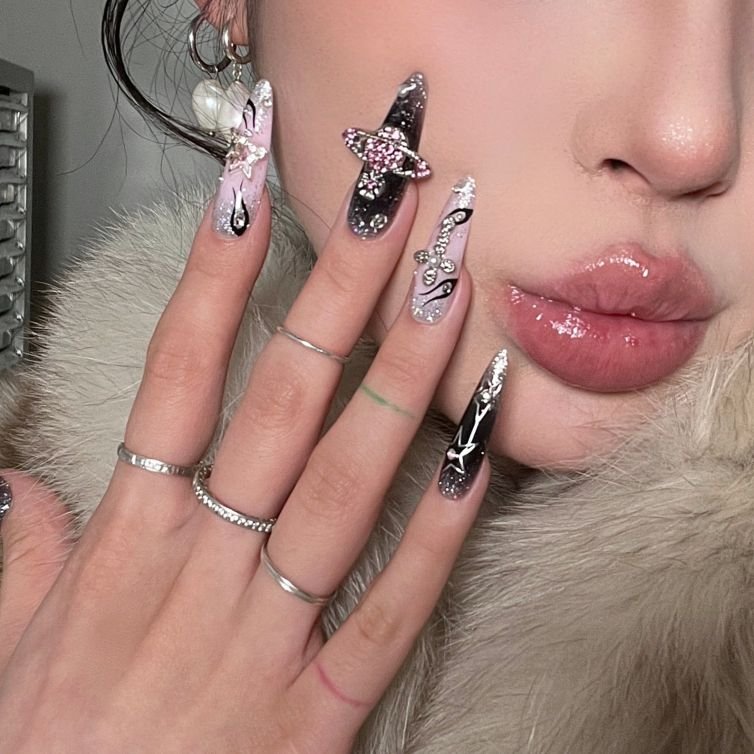 Presschic nails 1013Blackpink Nail Set