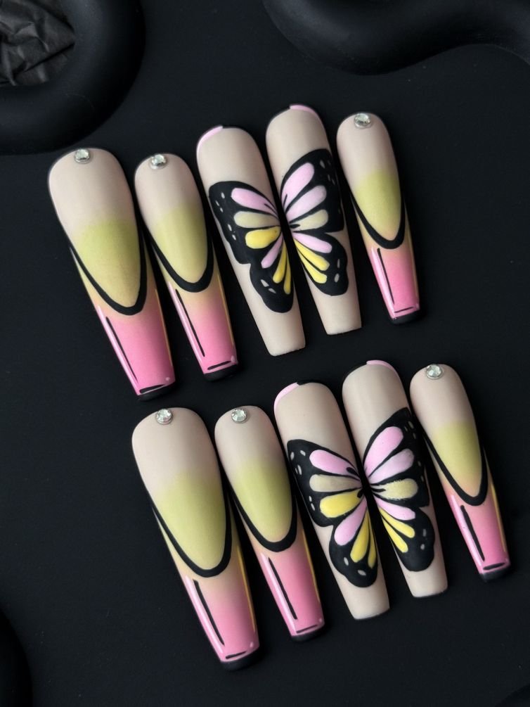 Presschic nails  Iridescent Butterfly
