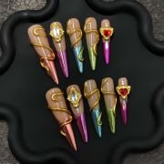Snake Chrome Press-On Nails